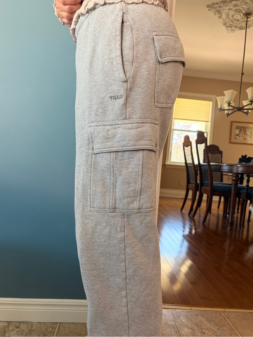 Grey Men's Cargo Jogger Pants
